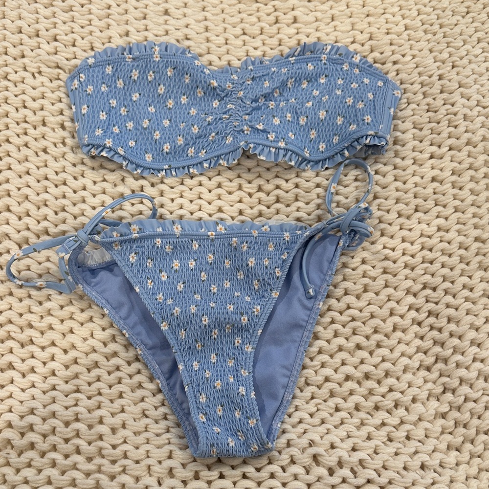 Hollister Blue Floral Bikini Set